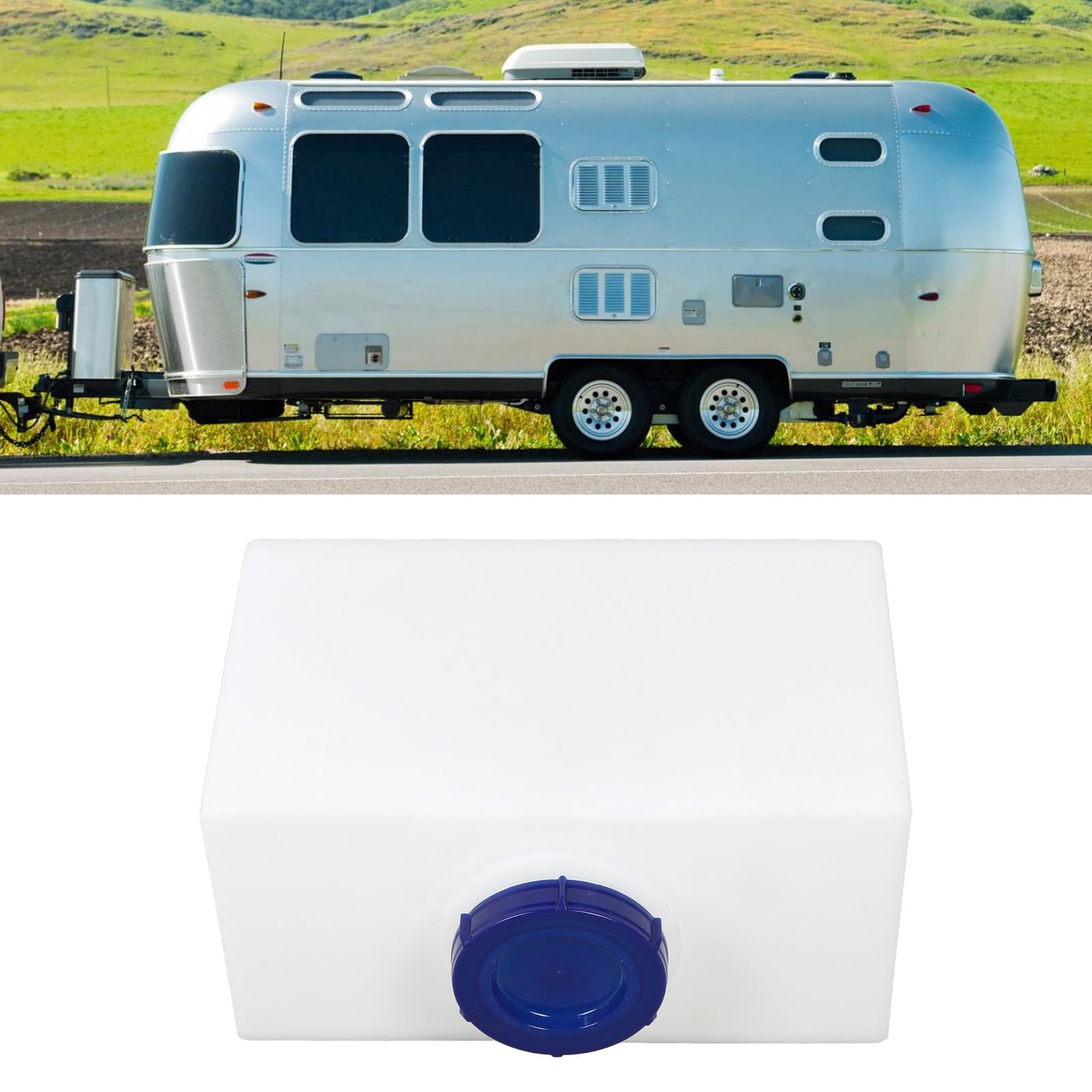 Luocute Tanque de Retención de Agua para Vehículos Recreativos de 5 Galones | LLDPE Cuadrado, Tanque de almacenamiento de agua dulce, con cubierta sellada, para yate de barco, remolque RV
