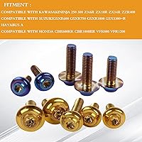 Vista 8 de BAIONE Worldmotop - Kit de pernos de acero inoxidable, tornillos y clips de sujeción compatibles con Yamaha, Honda, Kawasaki, Suzuki, BMW, kit