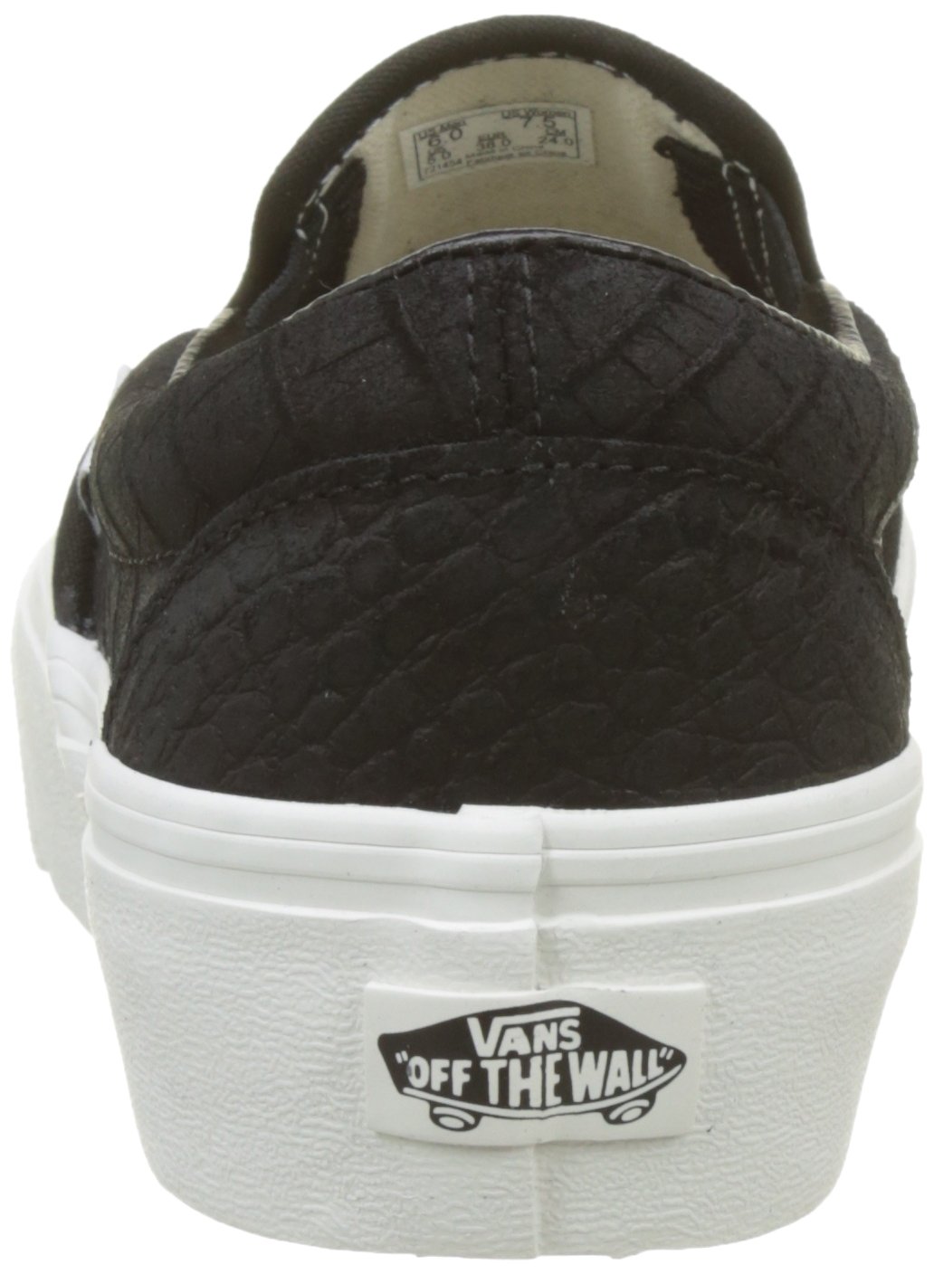 Vans Womens Classic Slip On Platform Leather Trainers Multicolour