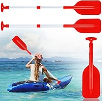 Vista 7 de Tradder 2 remos telescópicos plegables para kayak, remo de 21.3 a 41.7 pulgadas, remo de plástico de aluminio, remo de longitud ajustable