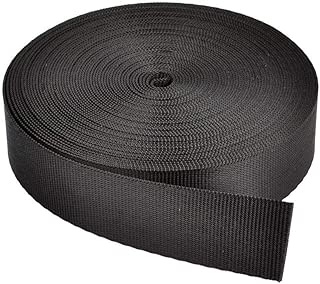 RETON Black Nylon Heavy Polypro Webbing Straps (32MM, 10 Yards) - coolthings.us