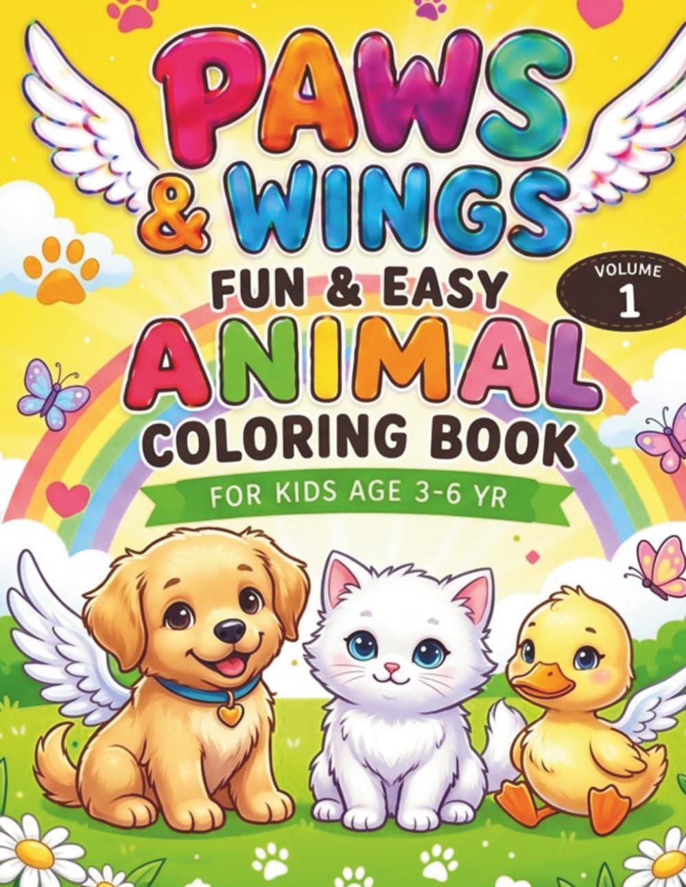 Animal Coloring book for Kids (3-6 Years): Preschool Coloring Book (Paws and Wings Coloring Adventures)