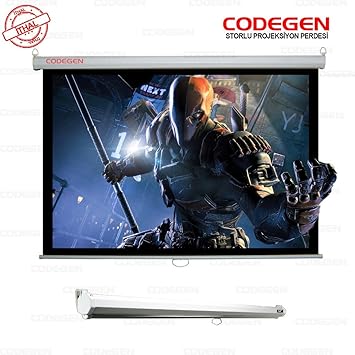 Codegen AX-24 240x200cm Black Background Stocking Locking Mechanism Projection screen, White
