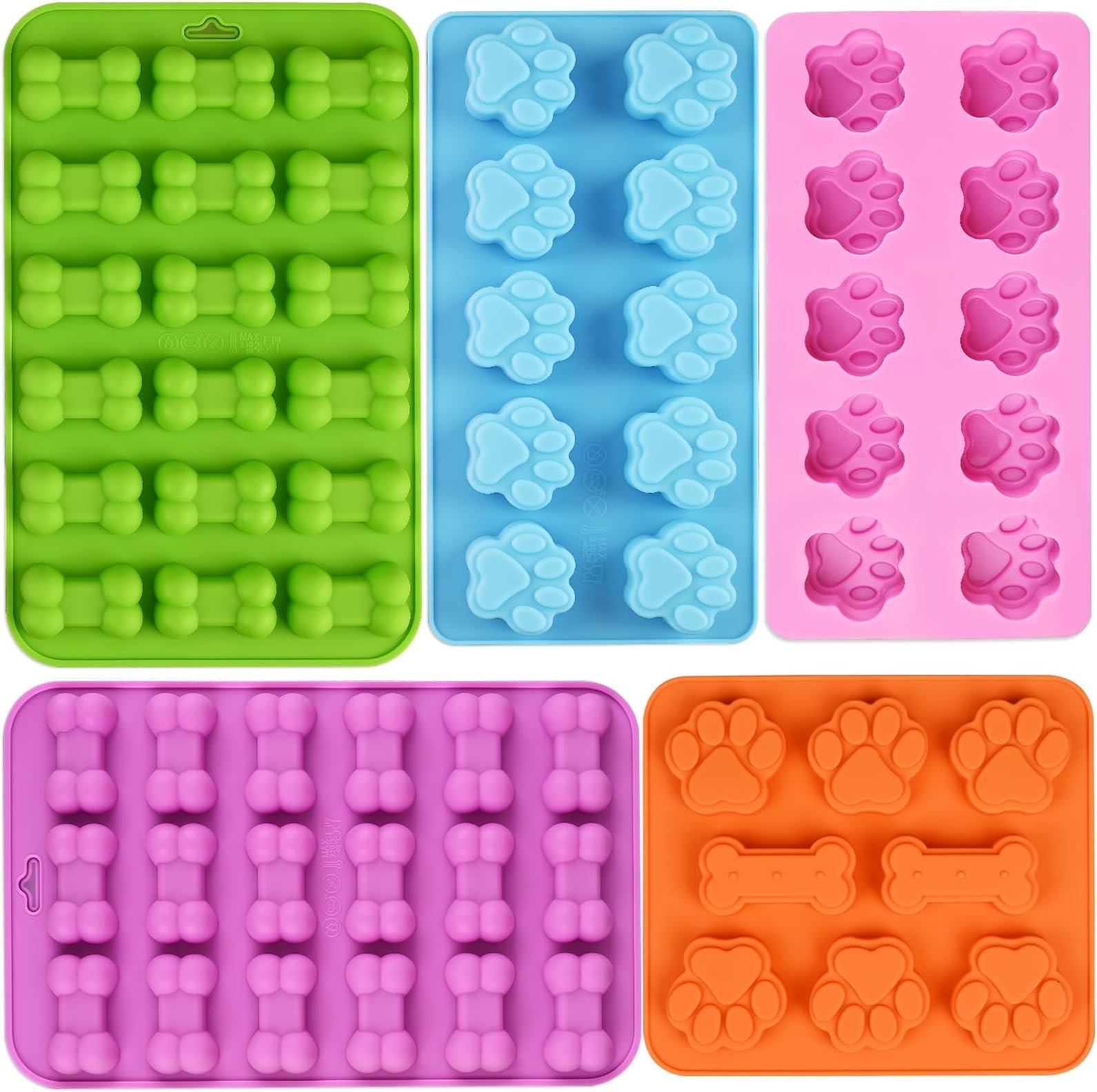 ARTIWARE SET OF 3 Dog Treat Cookie Molds and Spatula Paw