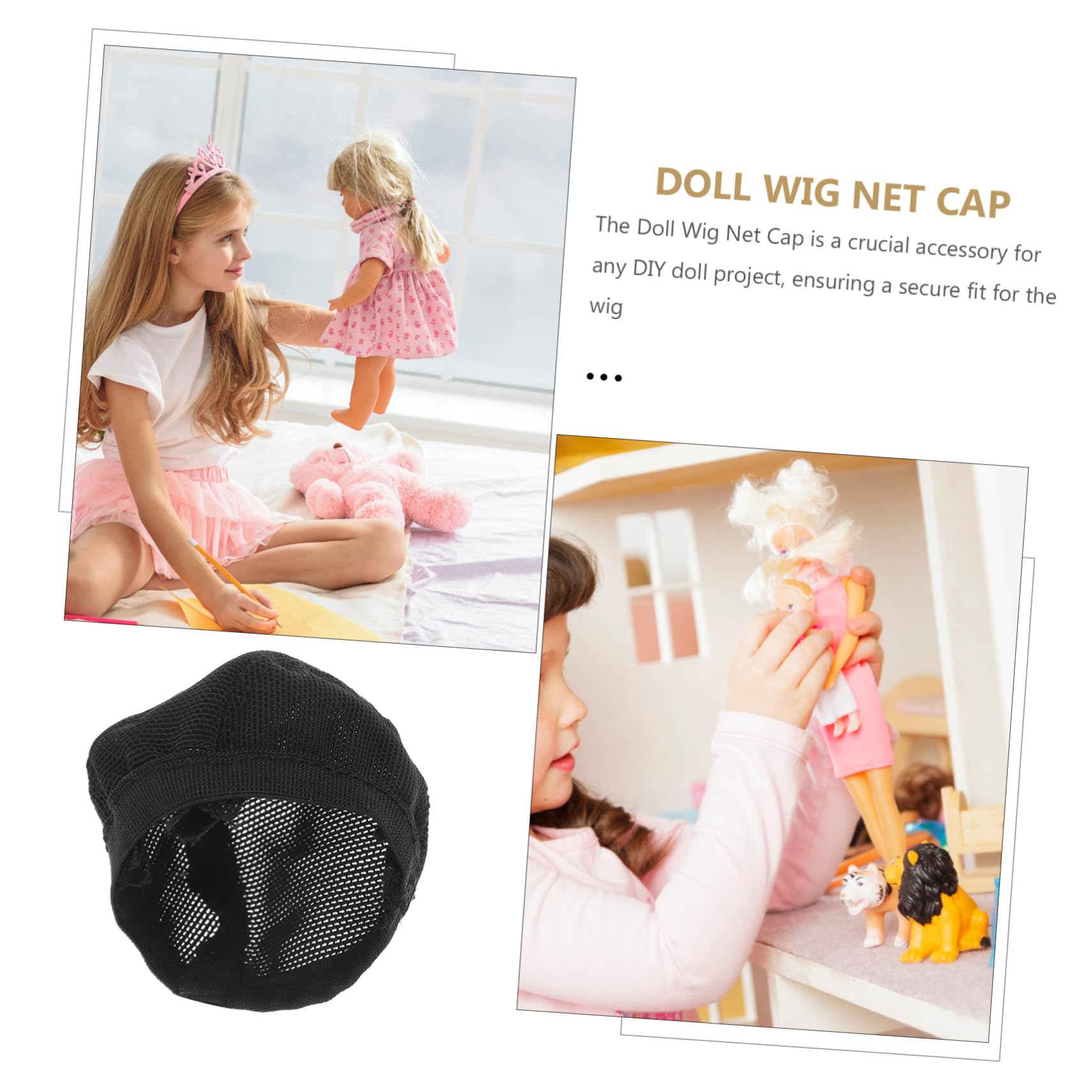 HAPINARY Handmade Doll Wig Mesh Cap Stretchable Wig Inner Mesh Cap for Doll Making