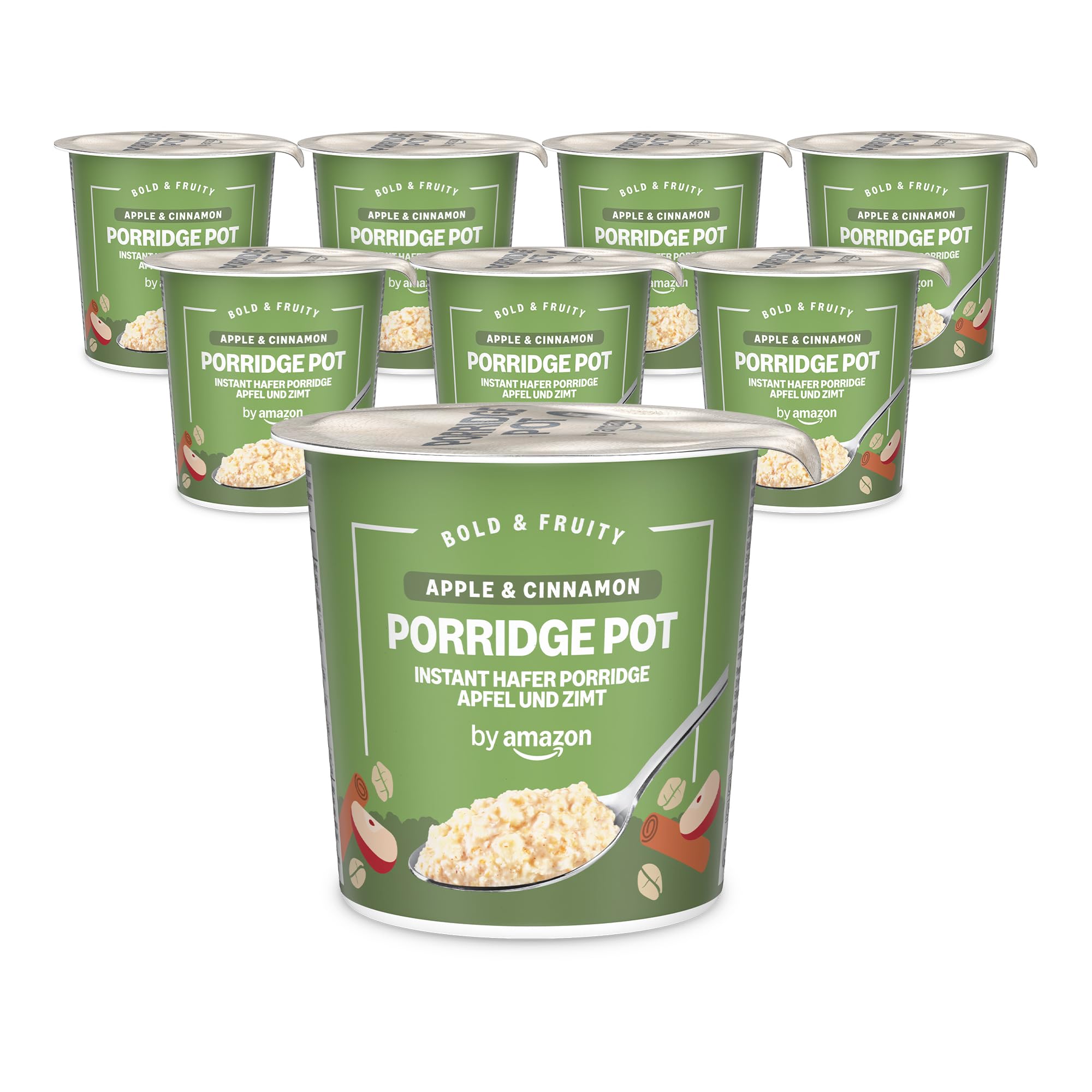 by Amazon Instant Oats Apple and Cinnamon Porridge, 8x55g