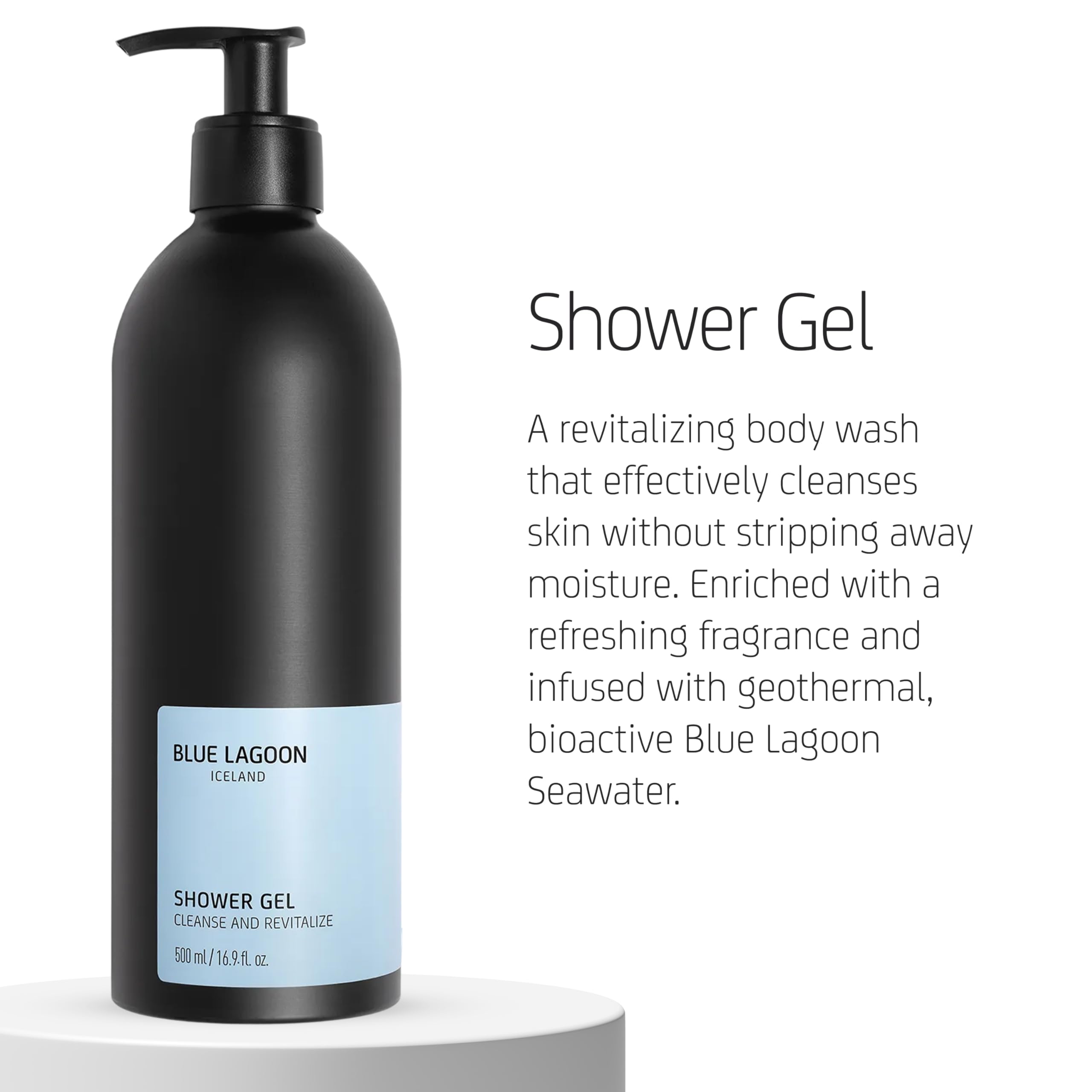 Blue Lagoon Skincare Gel douche revitalisant – Eau de mer Blue Lagoon bioactive – Texture gel légère – Parfum essentiel doux – Ingrédients responsables – 500 ml