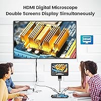 Vista 3 de Andonstar Microscopio digital HDMI AD207S-Pro, microscopio de soldadura, microscopio de moneda para monedas de error, kit de microscopio electrónico