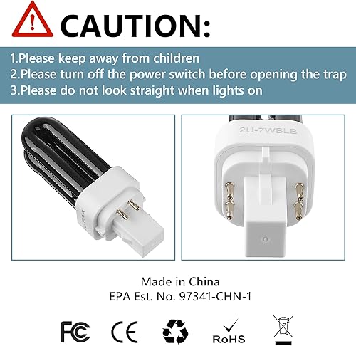 Miniatura 8 de Bombillas UV de repuesto Bug Zapper 41050 compatibles con DynaTrap DT1050 DT1100 DT1250, bombilla de repuesto de trampa de 1/2 acres, bombillas de