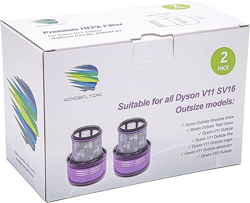 Miniatura 8 de Paquete de 2 filtros de vacío de repuesto compatibles con aspiradora Dyson V11 SV16, comparado con la pieza 970422-01