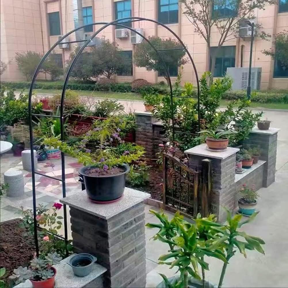 Metal Garden Arbors Wedding Arch Wide 120Cm 140Cm 180Cm 240Cm 350Cm 300Cm Plants Stand Ues for Outdoor Garden Arbor Climbing Plants Wedding Arches Ceremony,Black,Black,W1.8M*H2.2M