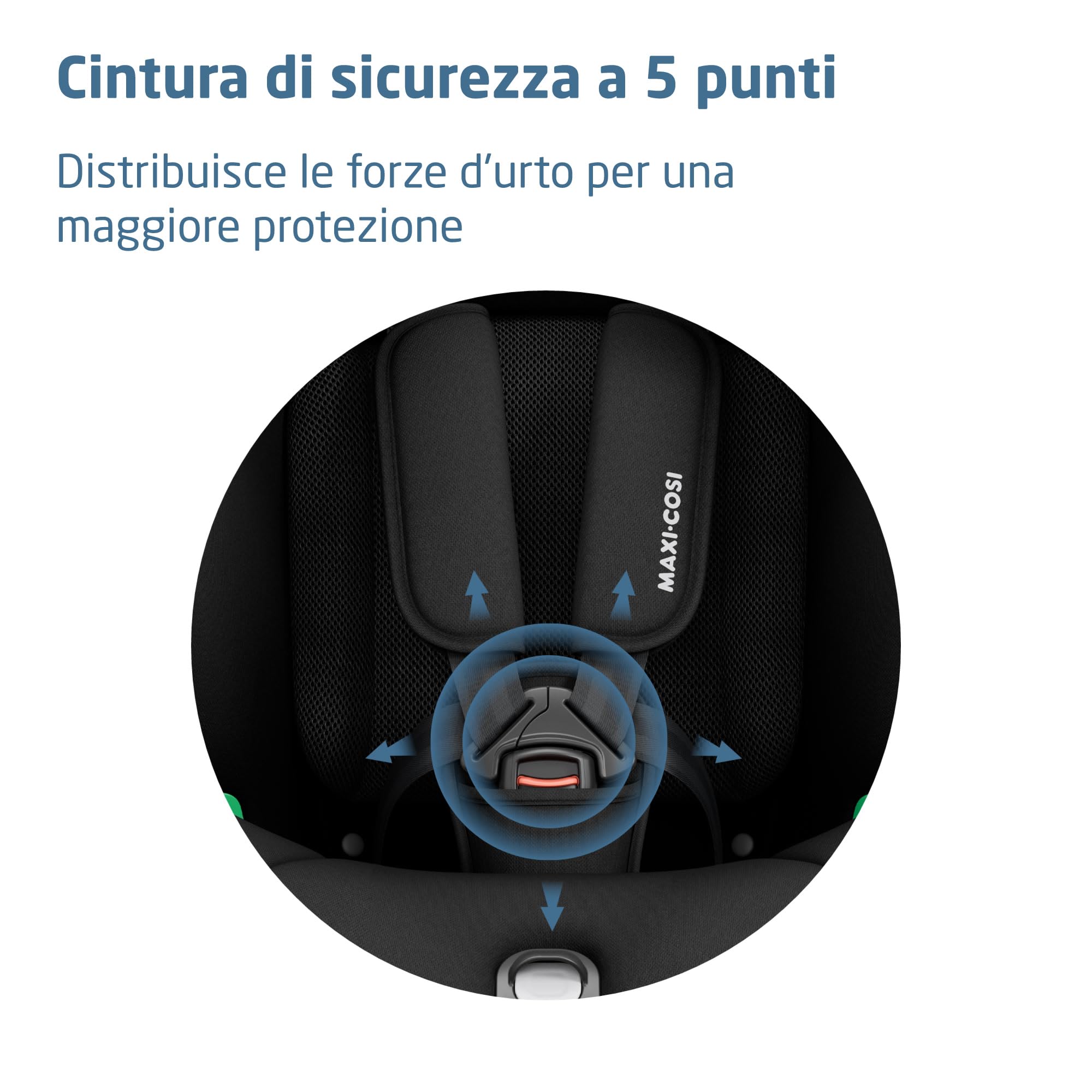 Maxi-Cosi Titan S Comfort i-Size, Tessuti Traspiranti, Seggiolino Auto ISOFIX, 15 mesi - 12 anni (76-150 cm), Seggiolino Auto Reclinabile 5 posizioni, 13 Posizioni Poggiatesta, G-CELL, Authentic Black