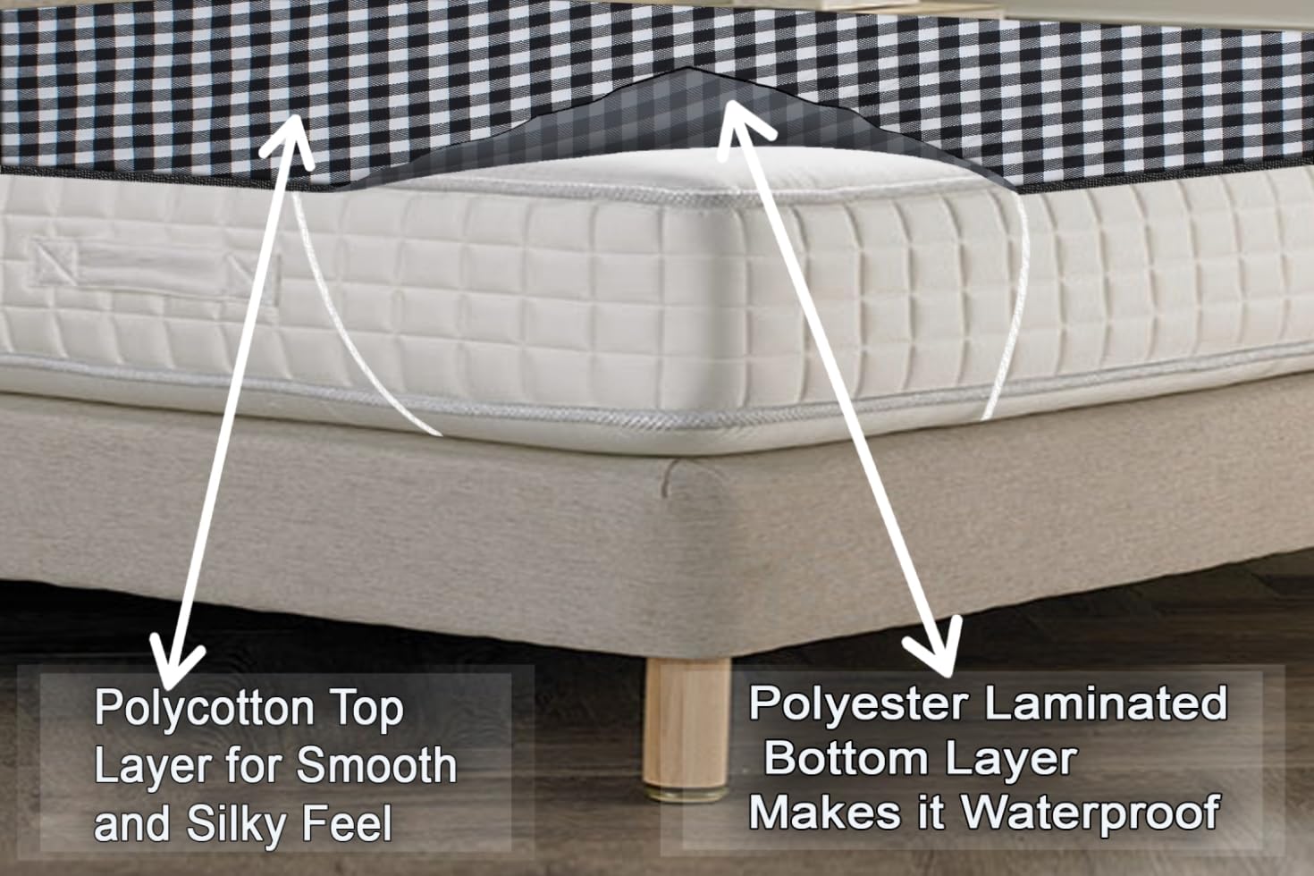 Stylista Waterproof Queen Bedsheet & Protector -5