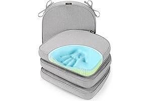 SUNROX Outdoor Dining Chair Cushions 4 Pack with Gel Memory Foam