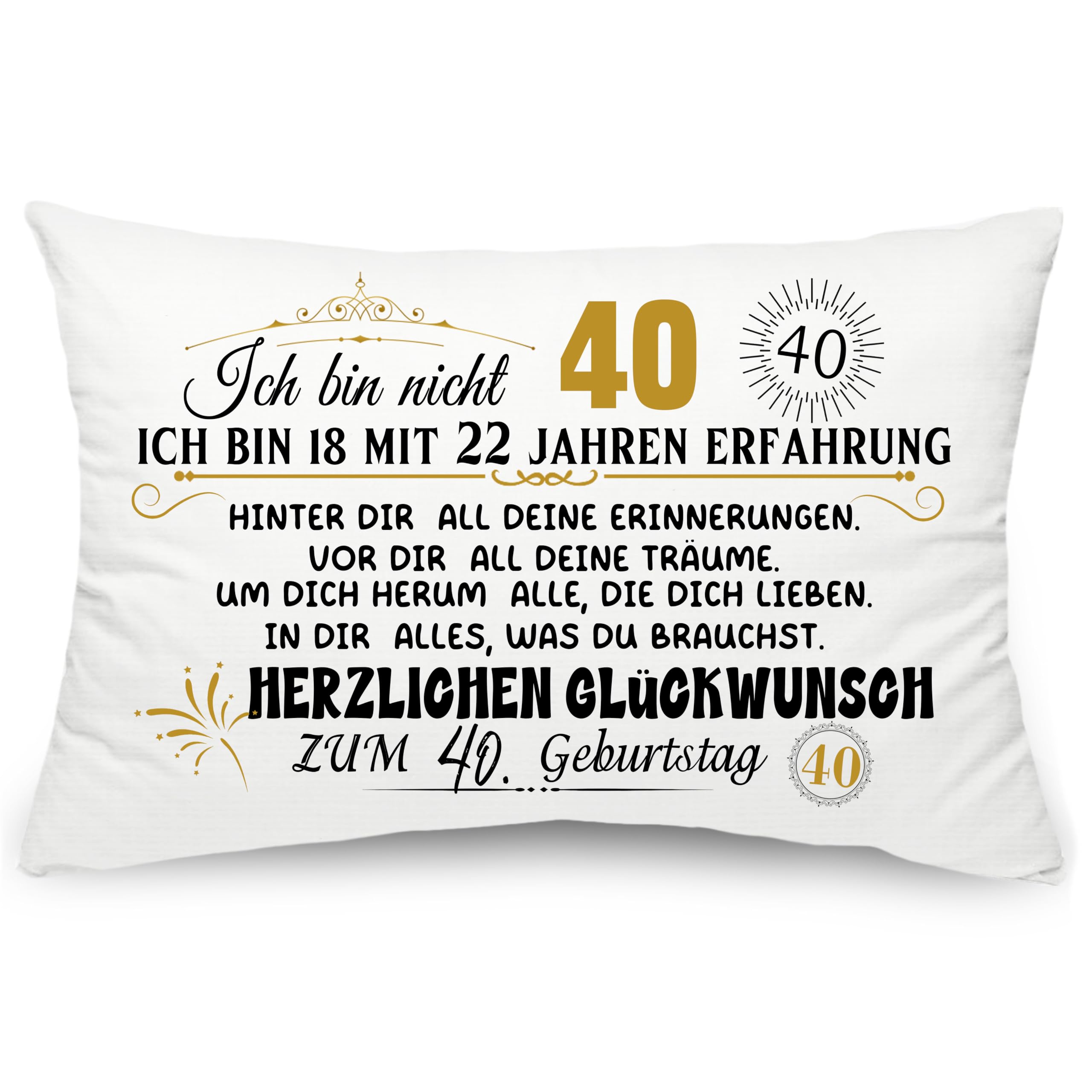 Yufansd Geburtstagsgeschenke für 30-90 Jahre alte Frauen Kissenbezug 1 Stück 50 x 75 cm Geschenke für Männer Kissenbezüge Deko Für Kissen Kissenhülle Andenken Kissenbezug