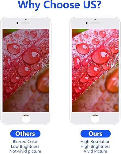Miniatura 8 de Mobkitfp - Pantalla LCD de repuesto para iPhone 7 Plus de 5.5 pulgadas, digitalizador de pantalla LCD de montaje completo con cámara frontal +