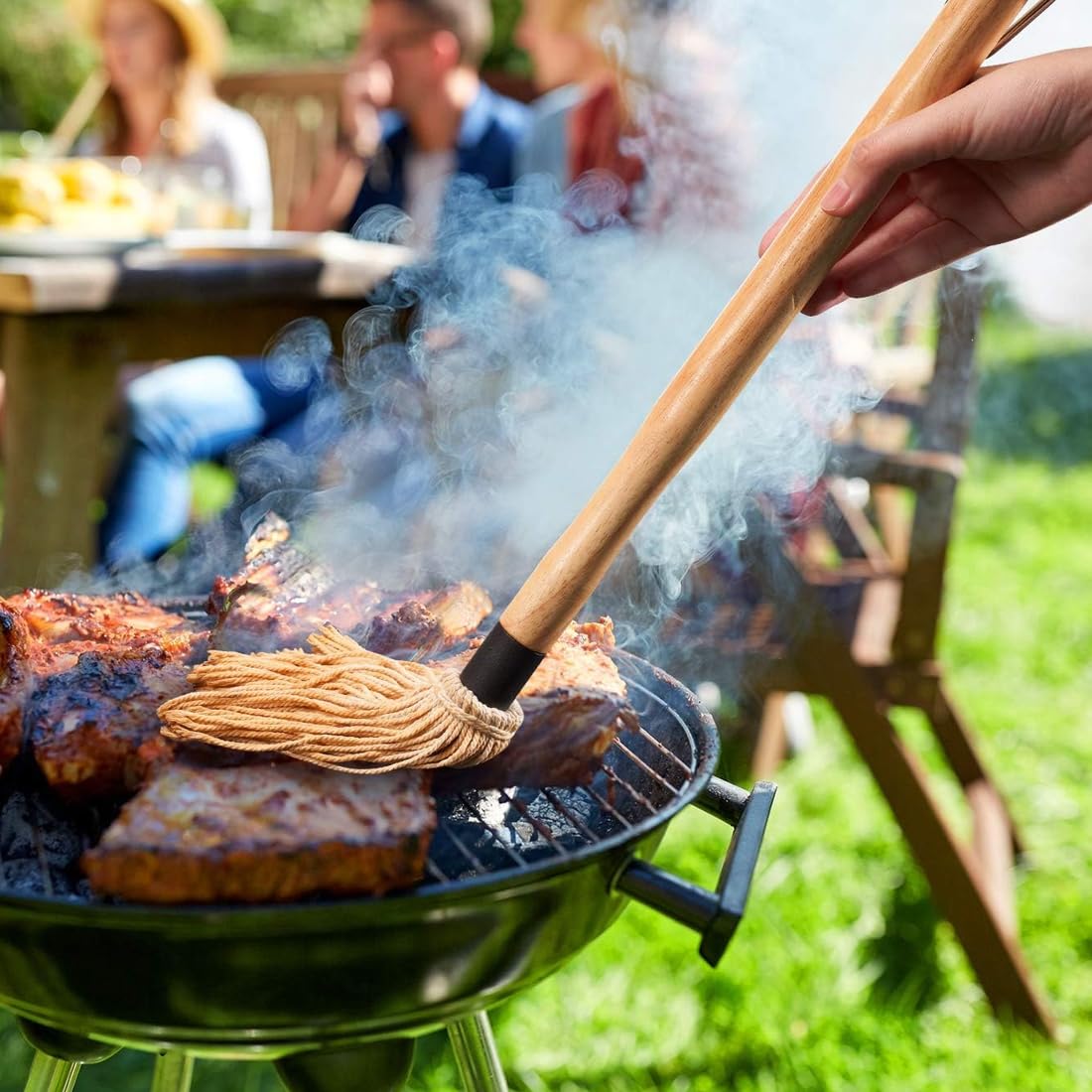 EIHI Pennello Cucina, Barbecue Accessori, Pennelli per Cucina, Pennelli per Barbecue Spazzole per Barbecue Mocio Professionale per Barbecue in Legno, per Salse, Marinate, Barbecue