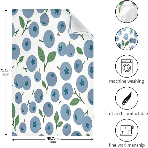 Miniatura 3 de Juego de 4 paños de cocina Abstrac Blueberry, ultra suaves, absorbentes, toallas de cocina, toallas de mano, paños de limpieza reutilizables, de