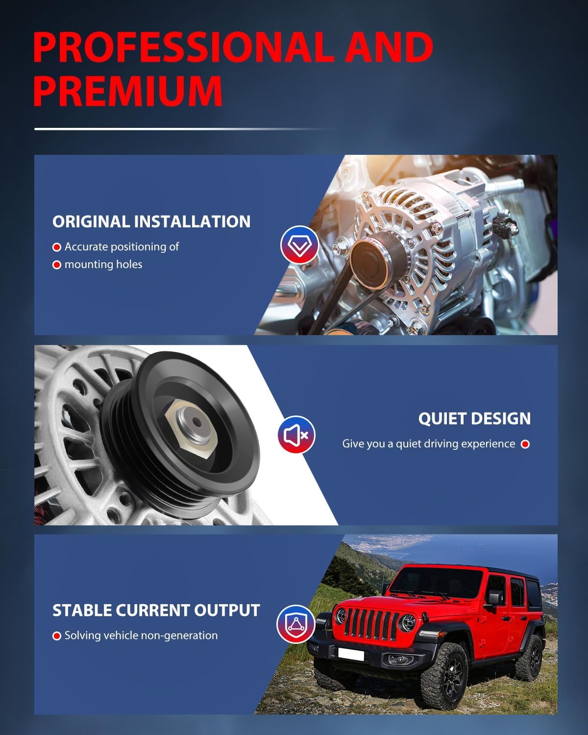cciyu New Car Alternator Replacement for/Compatible with 2003-2007 Accent 2005-2009 Tucson 2006-2009 For Kia Rio 2006-2009 For Kia Rio5 2004-2009 For Kia Spectra 11011, AVA0048, 113657