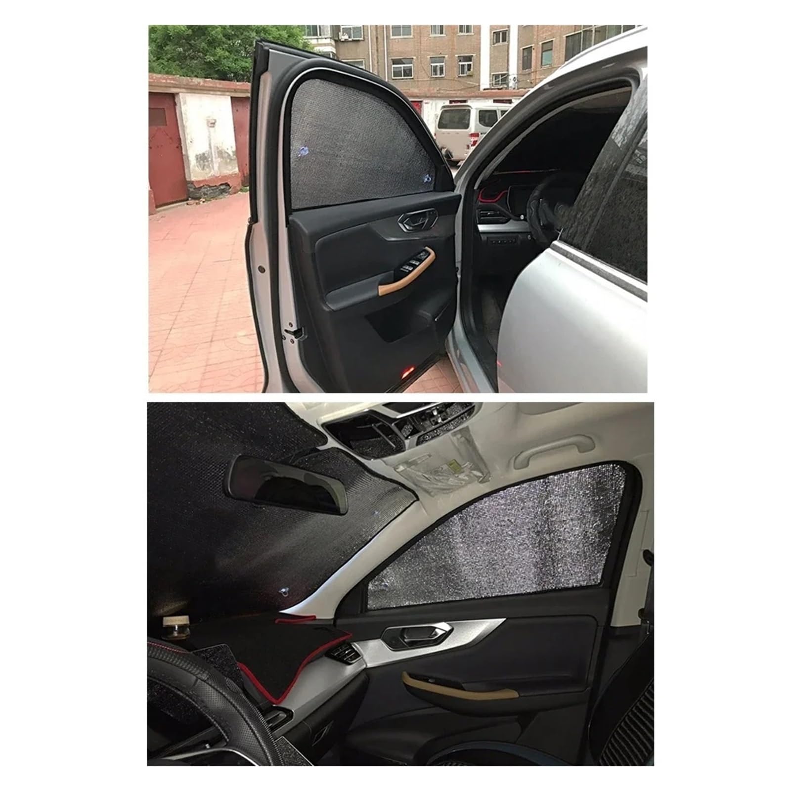 Parasole Finestrini Tende Auto Per Ford Per Transito Per Custom MK1 12-21 | Accessori per parasole per visiera per parabrezza a copertura totale per auto per Tourneo(Rear Windshield)