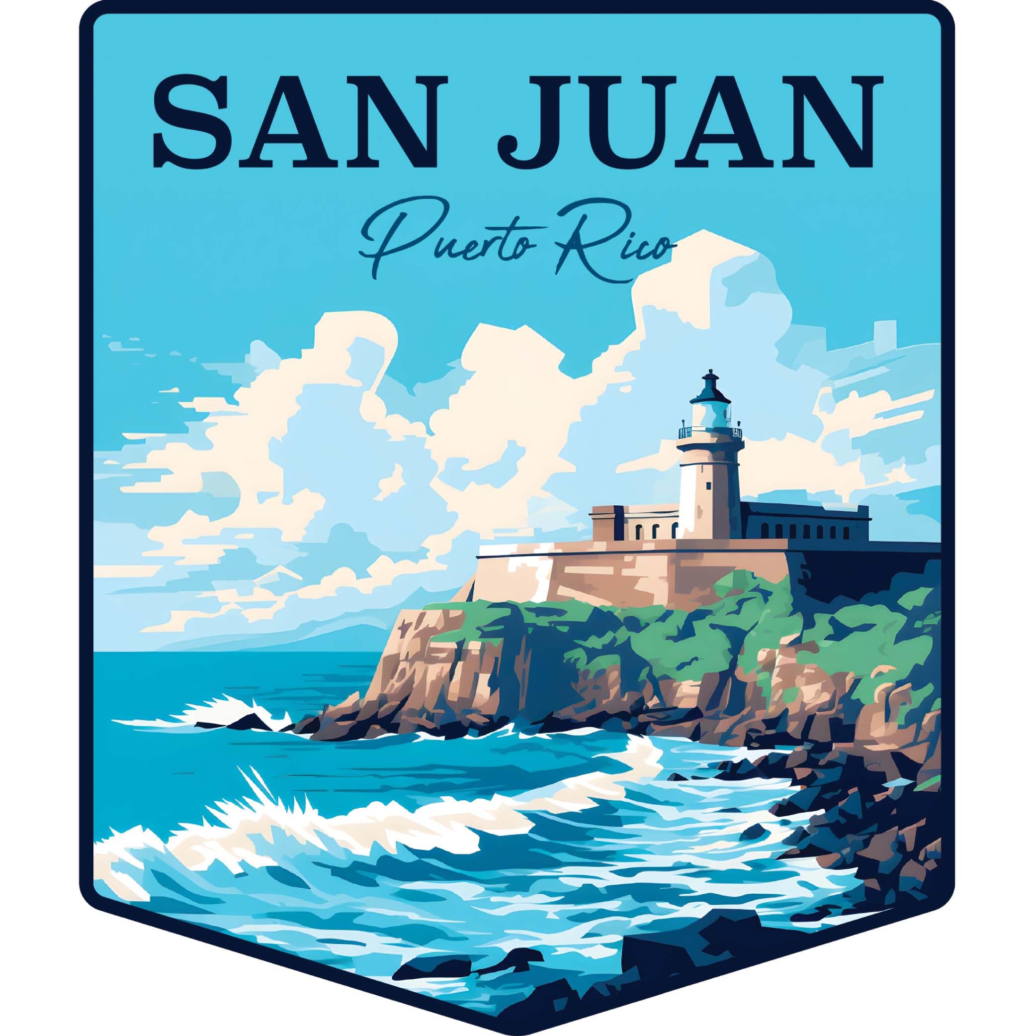 San Juan Puerto Rico Design A Souvenir Decorative Flat Magnet 2-Inch