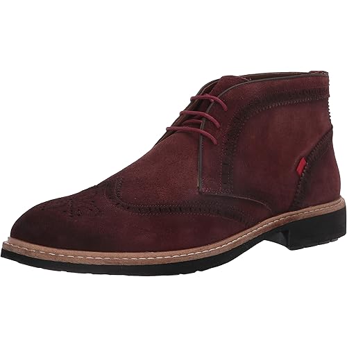 Marc Joseph New York Men's Leather Luxury Ankle Boot with Wingtip Detail