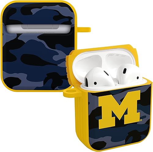 AFFINITY BANDS Michigan Wolverines Camo HDX - Funda compatible con Apple AirPods Generaciones 1 y 2