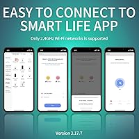 Vista 9 de ANWIO Bombillas inteligentes de 8.5 W (reemplazo de 60 W) A19 E26 bombilla LED funciona con Alexa, Google Assistant, aplicación Smart Life