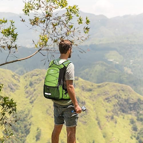 Miniatura 6 de Mochila de hidratación aislada con depósito de 2 litros sin bisfenol A (BPA) y almacenamiento, mochila de senderismo para hombres, mujeres, niños