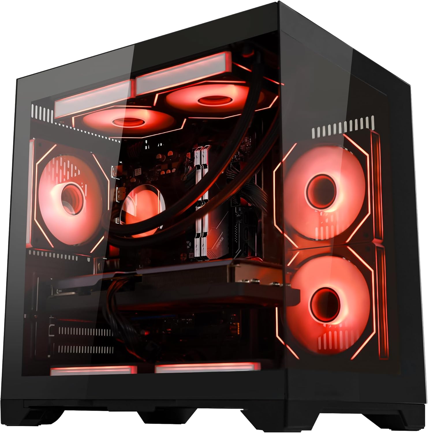 Gaming PC Desktop -AMD Ryzen 7 5700G 8-Core 3.8 GHz-RTX 5060 Ti 8G -32GB DDR4 RAM-1TB PCIe +1TB SATA SSD -WiFi & Bluetooth -RGB Fans-Windows 11 Tower Computer-Black