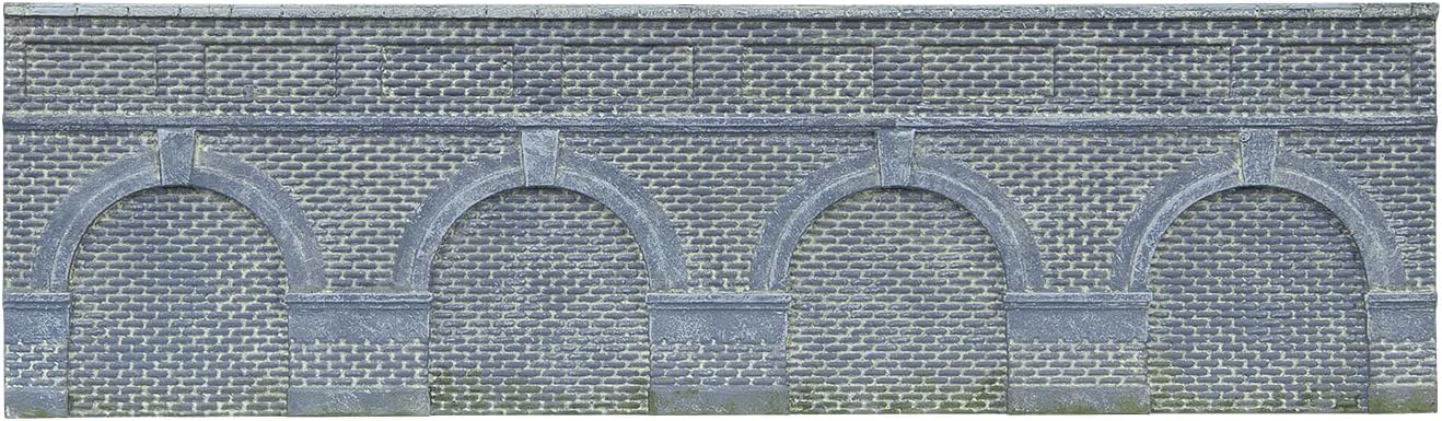 Hornby R7389 Low Level Arched Retaining Walls x2 (Engineers Blue Brick). OO Gauge Railway Accessories