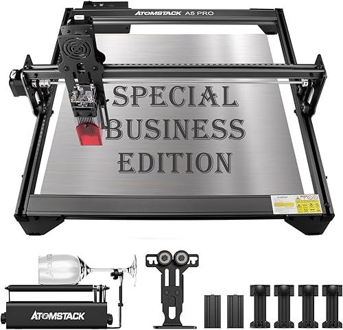 Miniatura 1 de ATOMSTACK Grabador láser comercial A5 Pro y grabador láser R3 PRO, cortador láser de potencia de salida de 5 W, grabador láser de eje Y módulo de