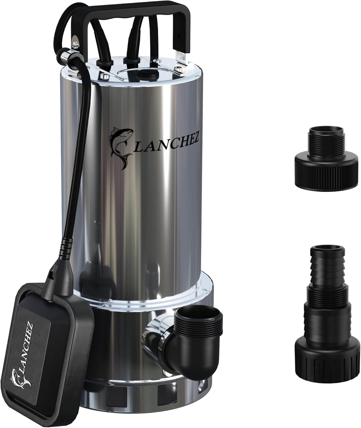 Lanchez 1.6HP 5500GPH Stainless Steel Water Sump Pump