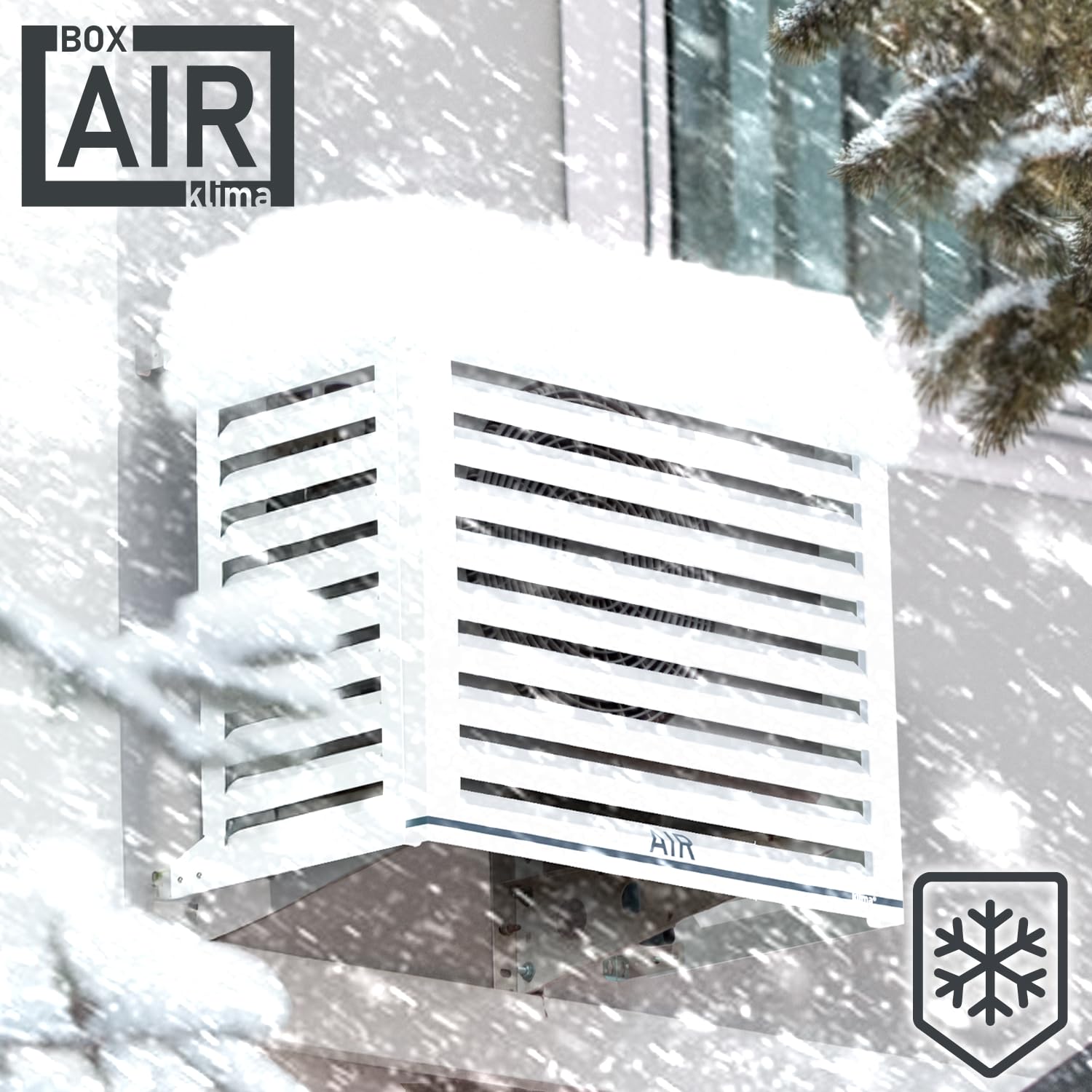 Klima Cover Clima Blade M Bianco – Copri Condizionatore Esterno in Alluminio Composito, Staffe INOX Regolabili