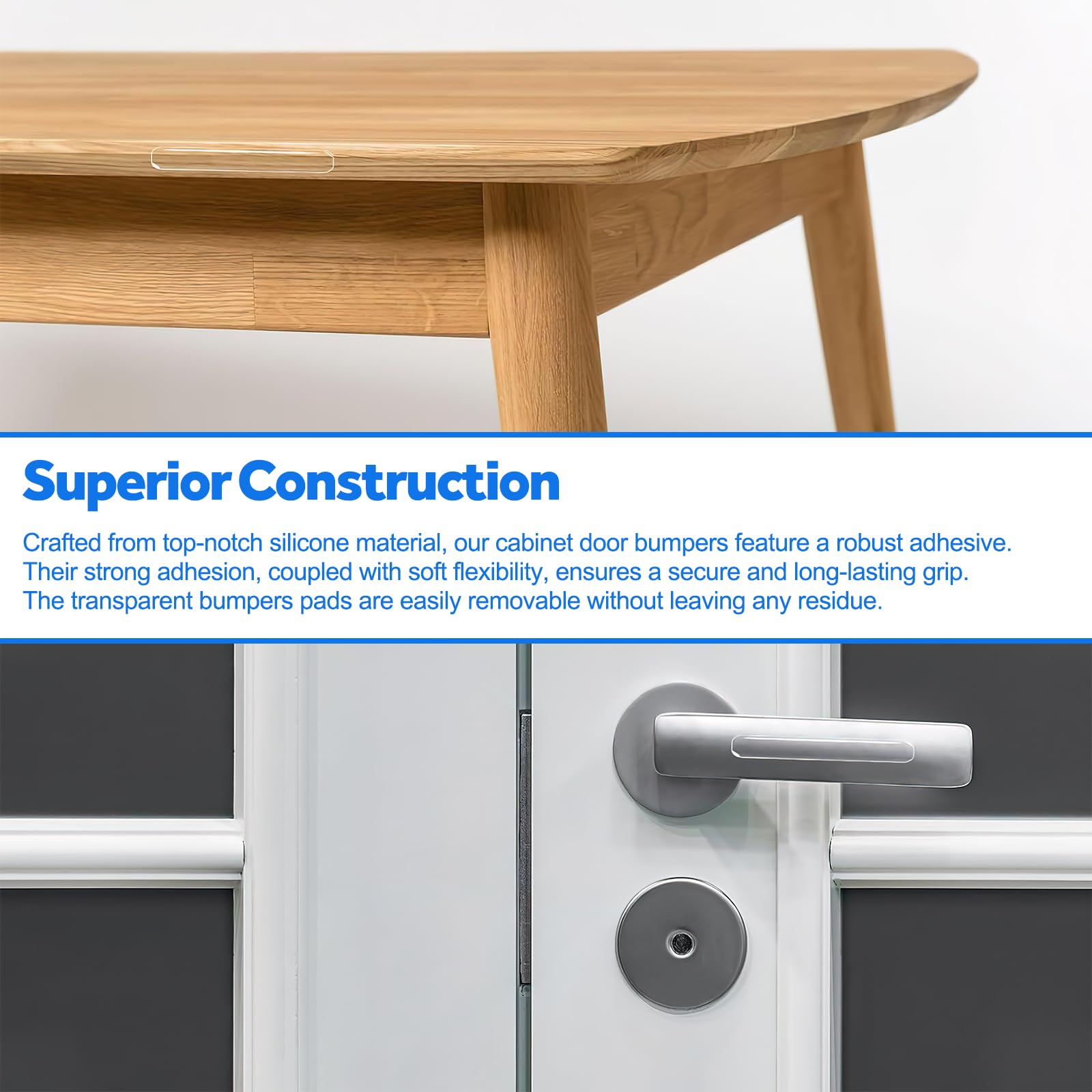 100 Paracolpi In Silicone Per Porte, Mini Tamponi Per Mobili Da 8 X 2 Mm, Piedini In Gomma, Piedini In Gomma Autoadesivi, Cuscinetti Per Paraurti Trasparenti, Per Mobili In Vetro, Tavoli E - Foto 7