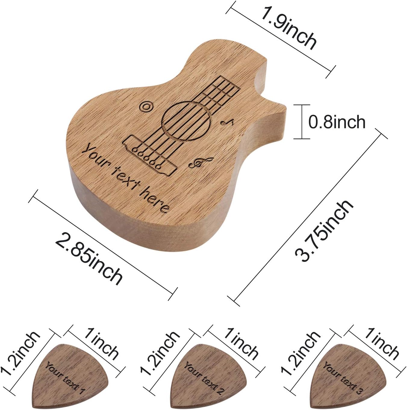 guitar pick box personalized