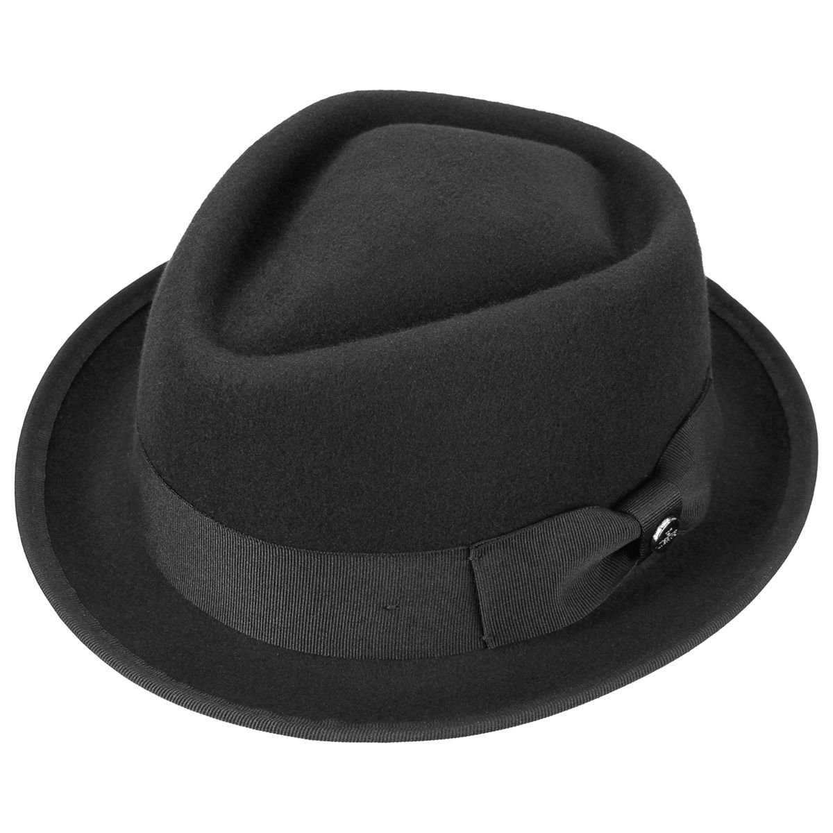 LIERYS Fedora Pork Pie Feltro di Lana Donna Uomo Porkpie Impermeabile Ripiegabile Cappello Estate Inverno