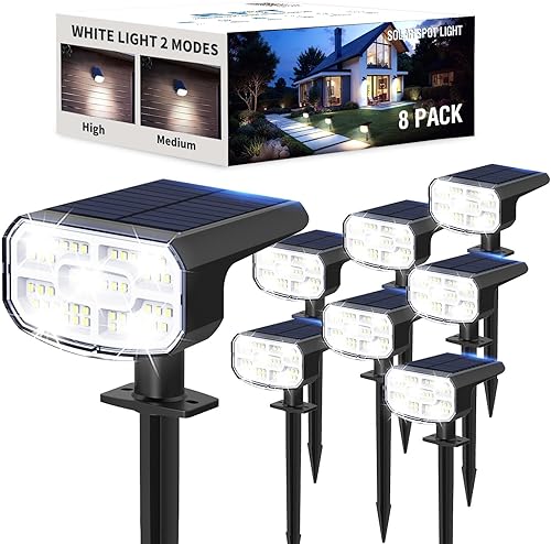 Miniatura 21 de Focos solares para exteriores, impermeables, IP65, paquete de 4, 2 CCT (3000 K/6500 K), 4 modos de iluminación seleccionables, luces solares solares