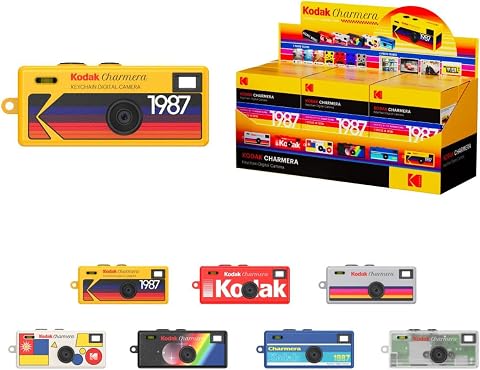 KODAK CHARMERA Anahtarlık Dijital Fotoğraf Makinesi Sürpriz Kutu Tekli Kutu (1 Adet) Mini Kamera, Dijital Kamera,Video Kayıt,Çanta Süsü,1.6MP, Mikro SD Kart Yuvası,Yeni Başlayanlar,Gençler ve İçin