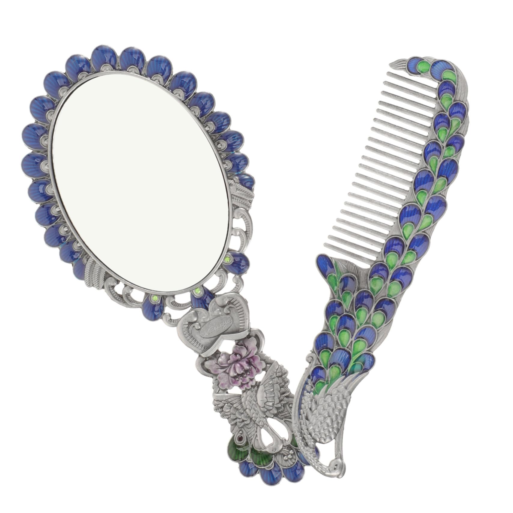 Miroir pliable et peigne vintage compact pour vos retouches en voyage