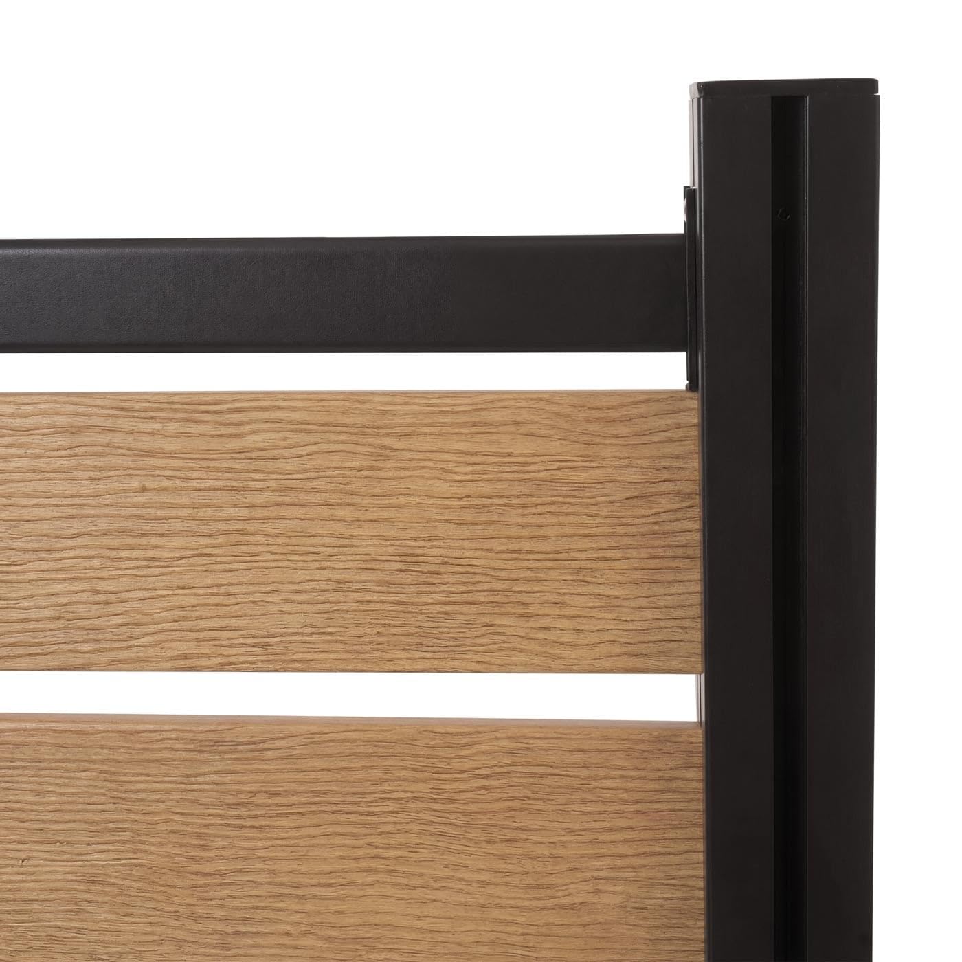 Mendler Alu Mülltonnen-Zaun HWC-K57, Basiselement Mülltonnenverkleidung, Holzoptik erweiterbar 130x110x6cm - Hellbraun