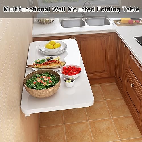 Miniatura 3 de Mesa plegable para montar en la pared, mesa de trabajo plegable, mesa plegable para lavandería, mesa de pared estable y resistente para