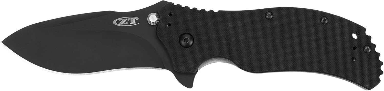 Zero Tolerance 0350 Folding Pocket Knife + Zero Tolerance 0357BW, ZT Original Design, 3.25 Inch Drop Point Blade