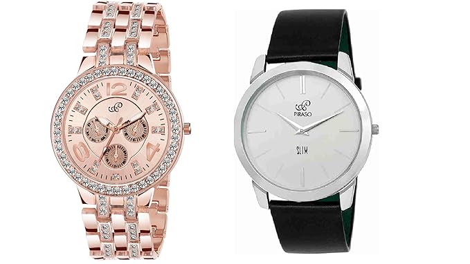 Analog Combo Wrist Watch Pink & White DIAL Watch for Men & Women