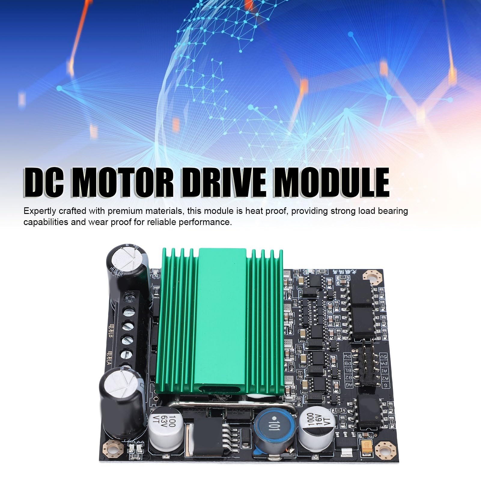 Módulo de Control de Motor de CC, Placa Controladora de Puente H de Doble Canal de 100 A con Aislamiento por Optoacoplador y Disipador de Calor Grande, para Robótica DIY.