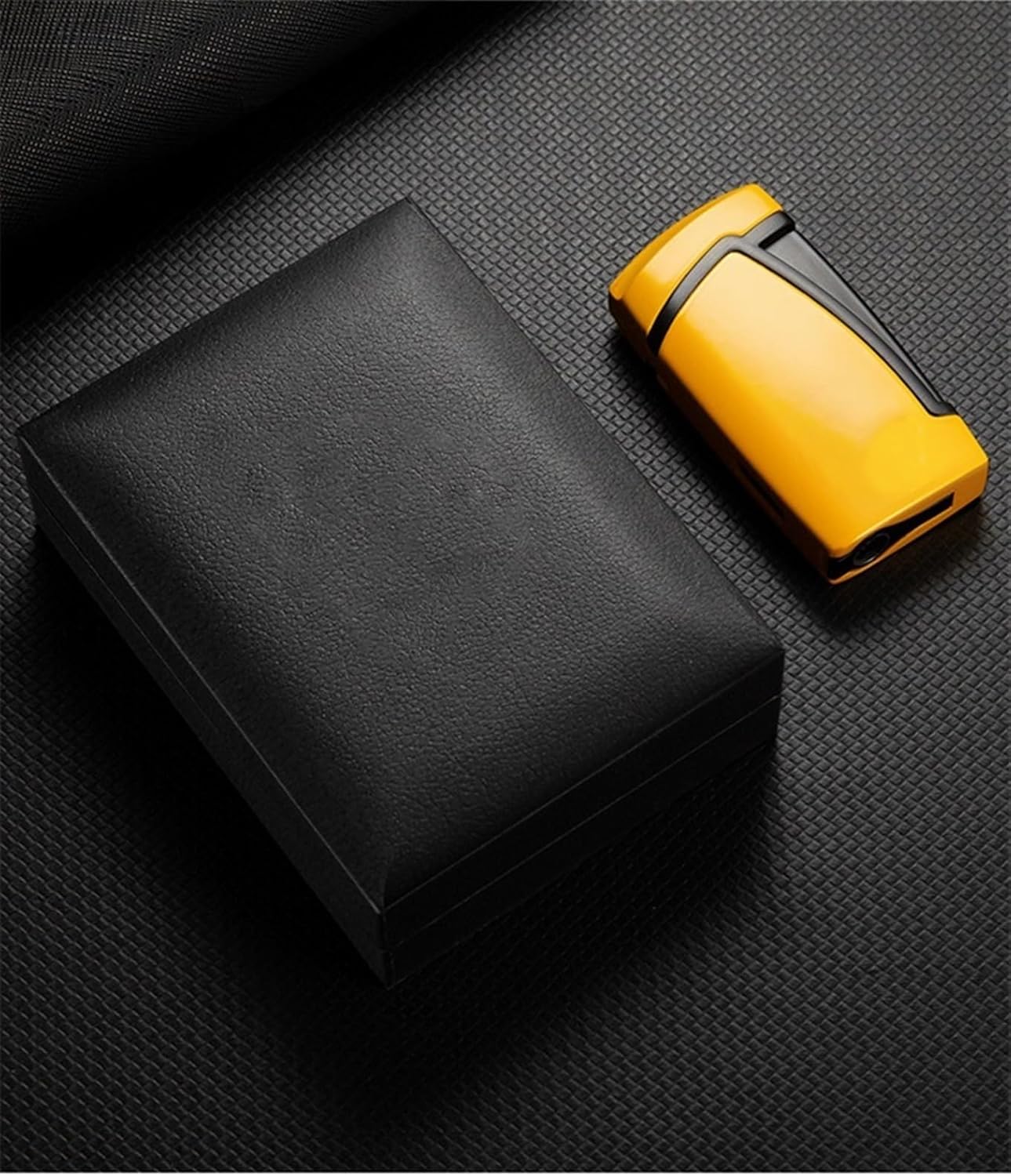 Metal Lighter, Butane Filled, Outdoor Windproof, Adjustable Flame, Portable Multifunctional Lighter, Suitable for Gifts, Candles, Camping and More(Black)