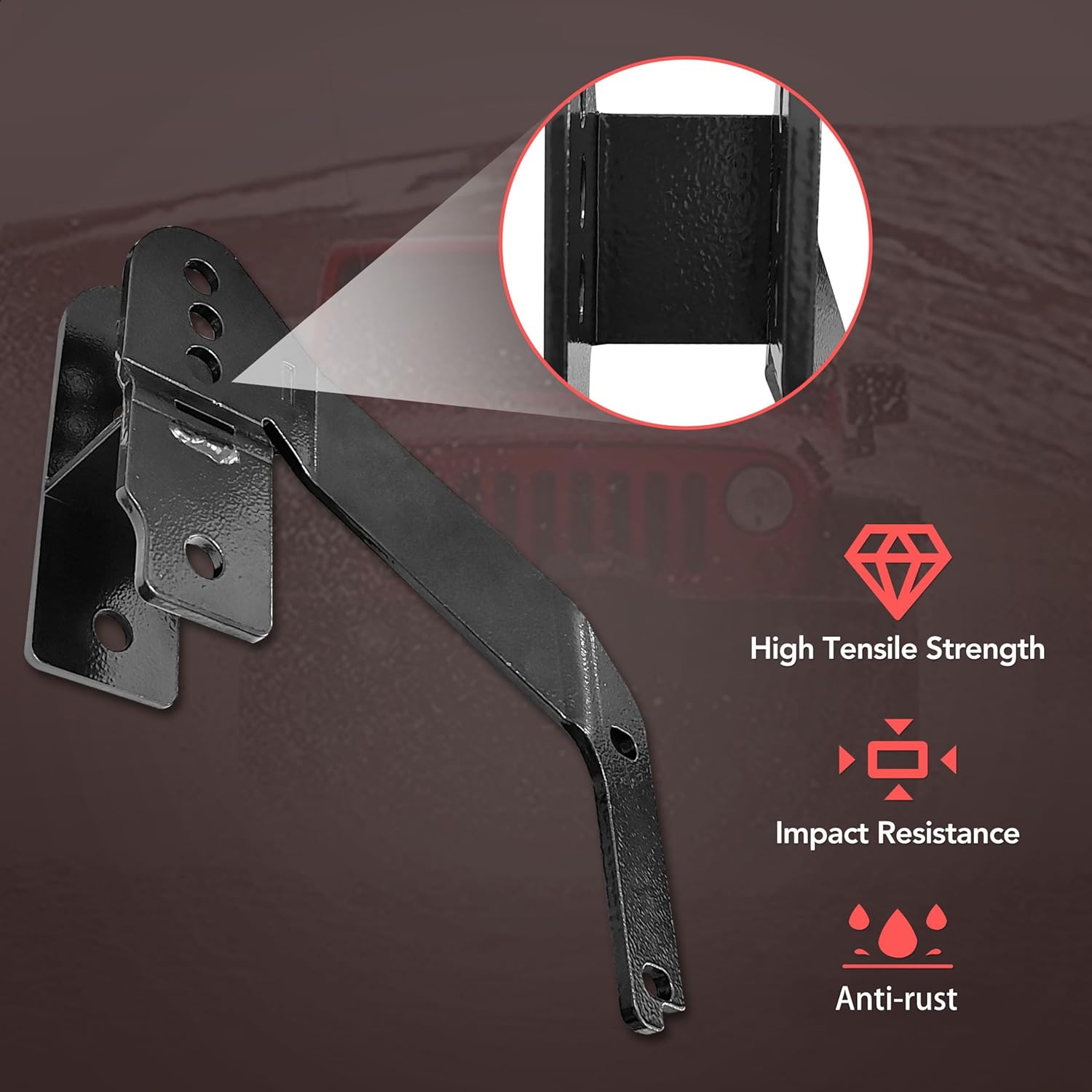 Rear Track Bar Bracket Compatible with 2007-2018 Jeep Wrangler JK 2WD/4WD 2.5-6" Lift -1167