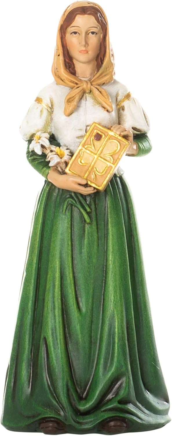 Joseph's Studio by Roman, Renaissance Collection, 6" H ST DYMPHNA Figure, Home Décor, Devout Gift, Prayerful Inspiration (2x2x6)