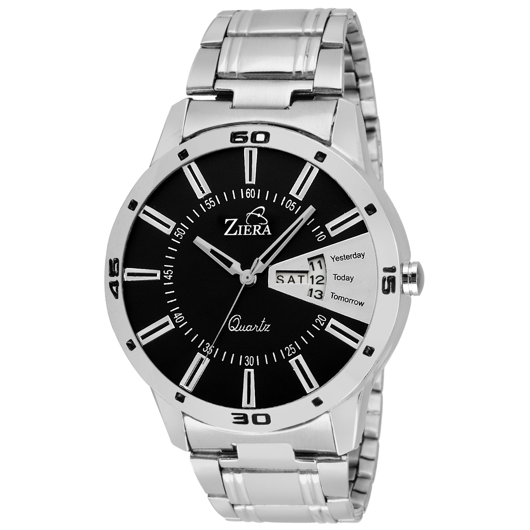 ZIERA ZR7041 Tag Price Day and Date Functioning Analog Watch - for Men and Boys (silver ) (B077GYXWF5) Amazon Price History, Amazon Price Tracker