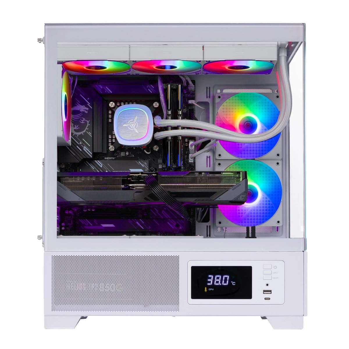 Skytech Gaming Azure 3 Plus Gaming PC, AMD Ryzen 7 7700X 4.5GHz, NVIDIA RTX 5070 12GB, 1TB Gen4 NVMe SSD, 32GB DDR5 RAM 5600, 850W Gold ATX 3 PSU, 360 ARGB AIO, Wi-Fi, Win 11, Desktop